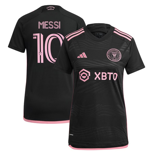 Women%27s Inter Miami CF Lionel Messi adidas Black 2023 La Noche Replica Jersey